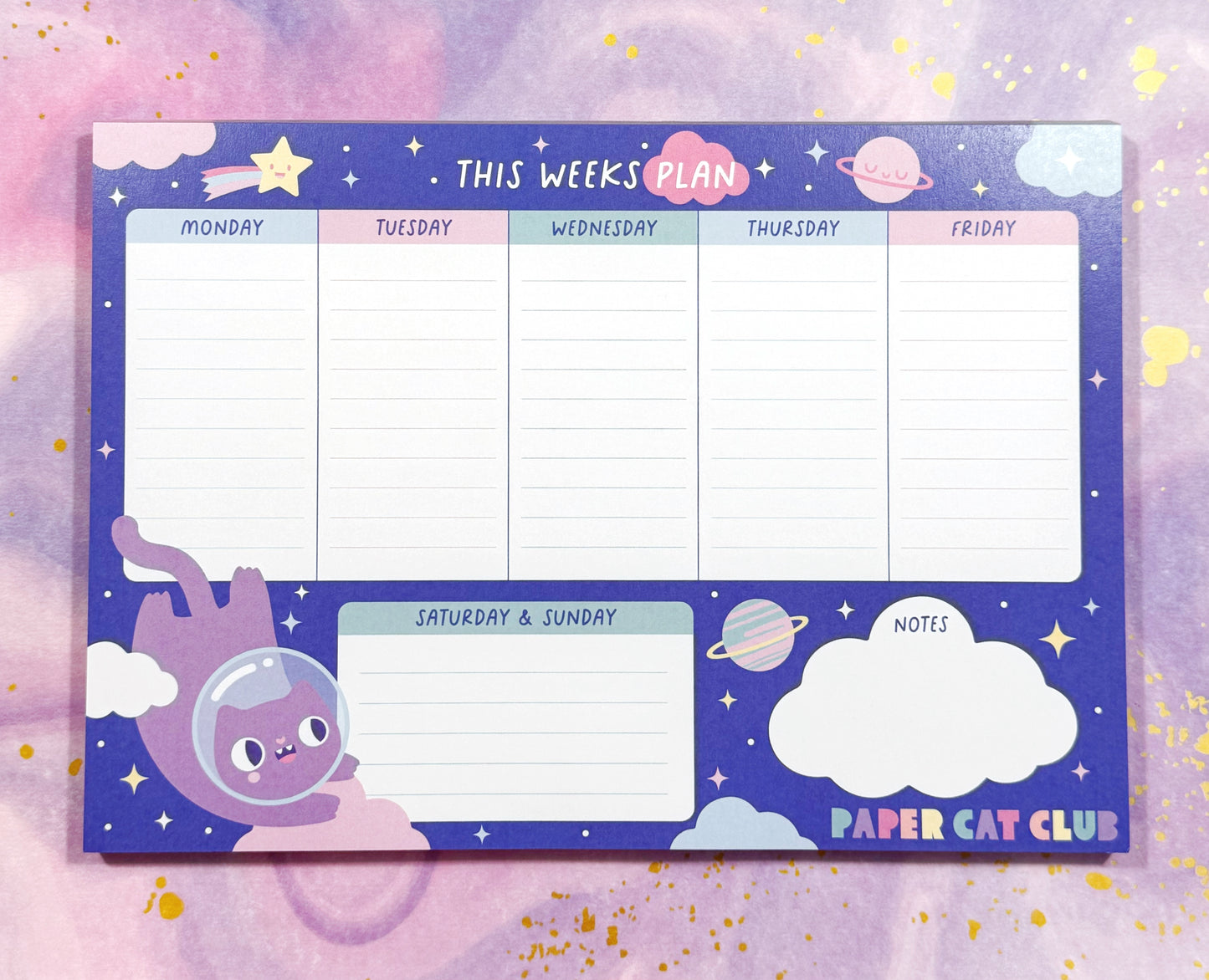 Cute Cat Weekly Planner – Kawaii A5 Organiser for Cat Lovers & Stationery Fans