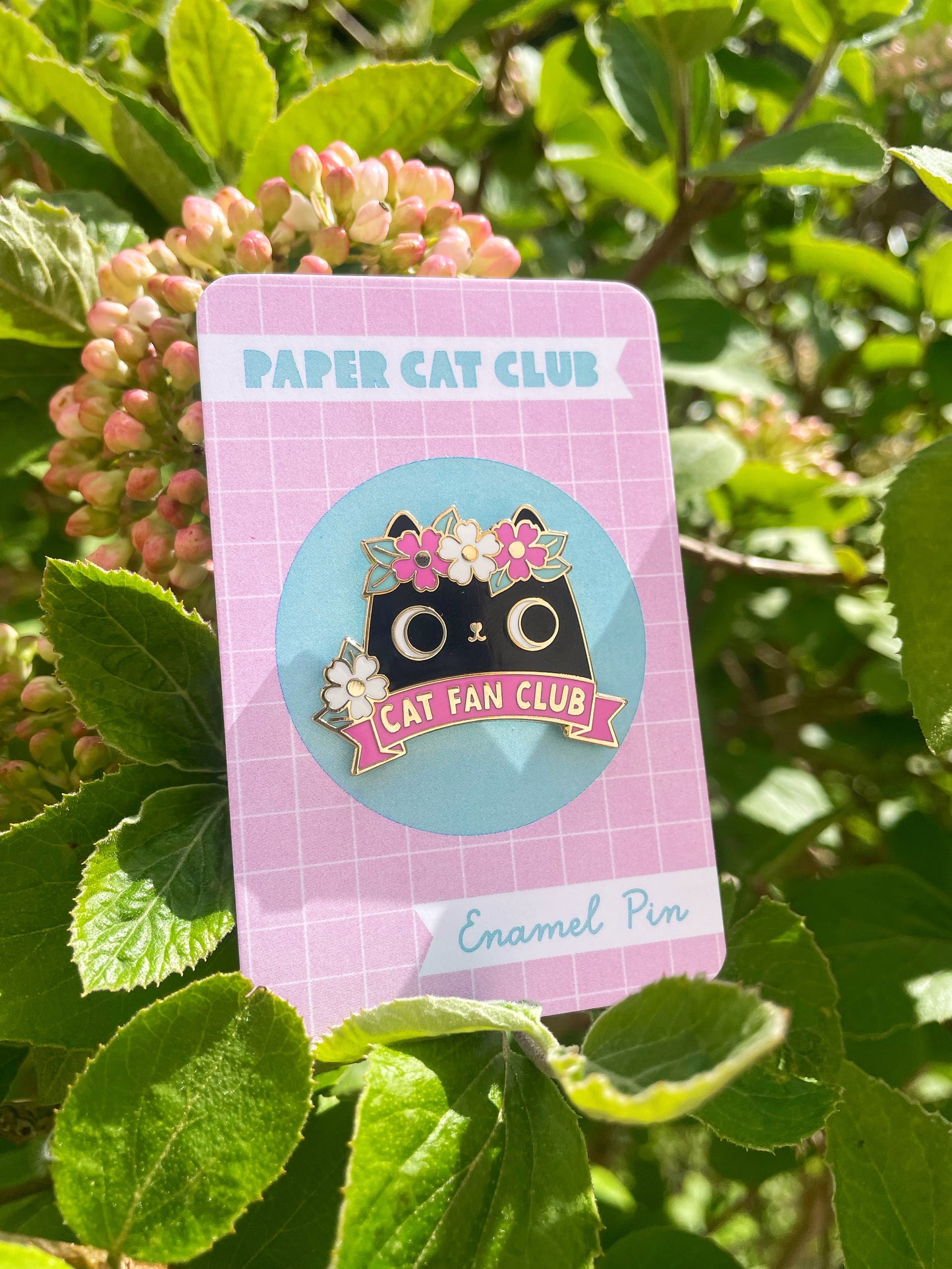 Black Cat Fan Club Enamel Pin Badge, hard enamel pin - super kawaii cute pin badge