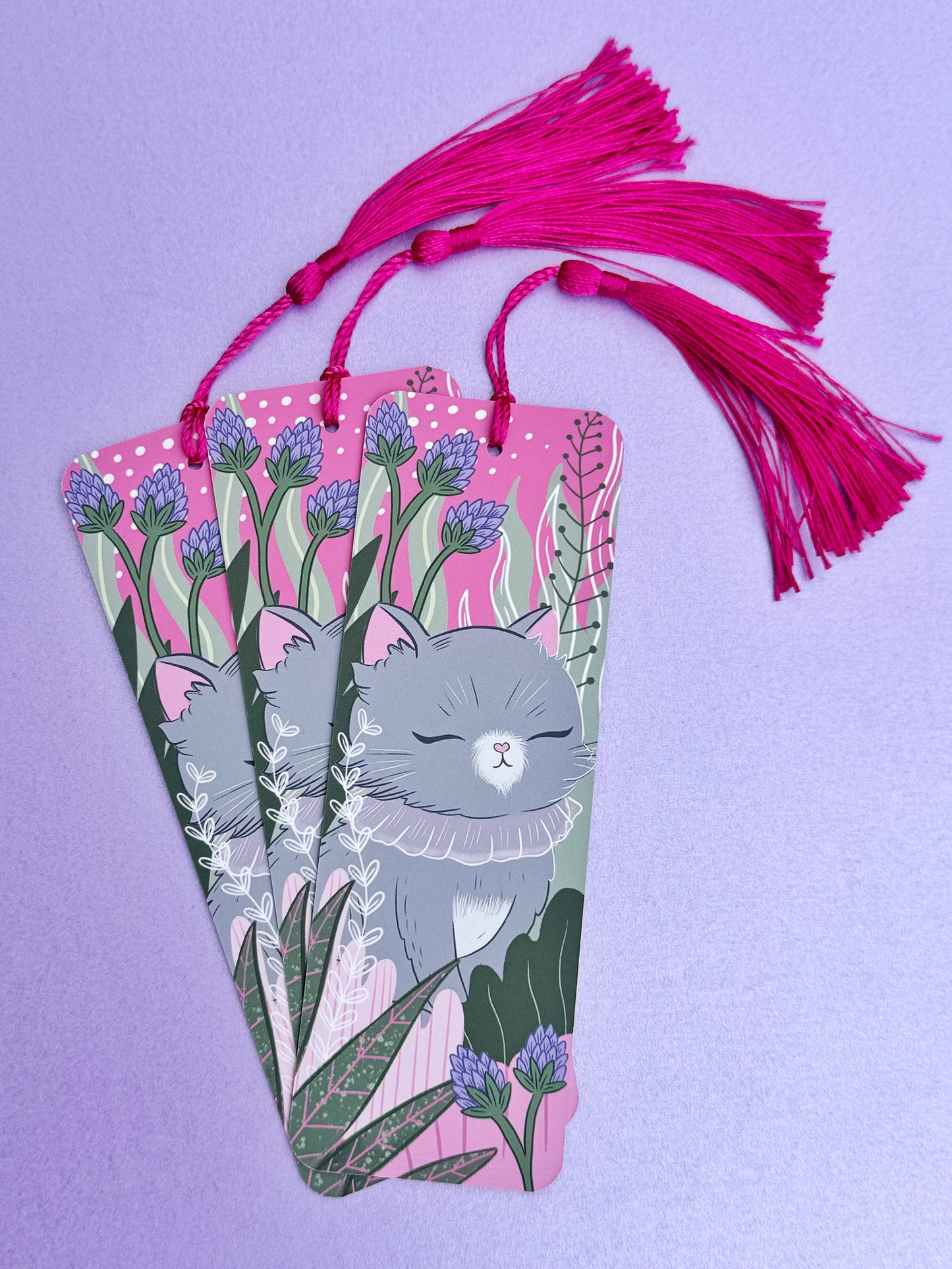 Zen Kitty Bookmark - Cute Cat Bookmark - Whimsical Forest Kitty Reading Accessory, Unique Gift for Book Lovers