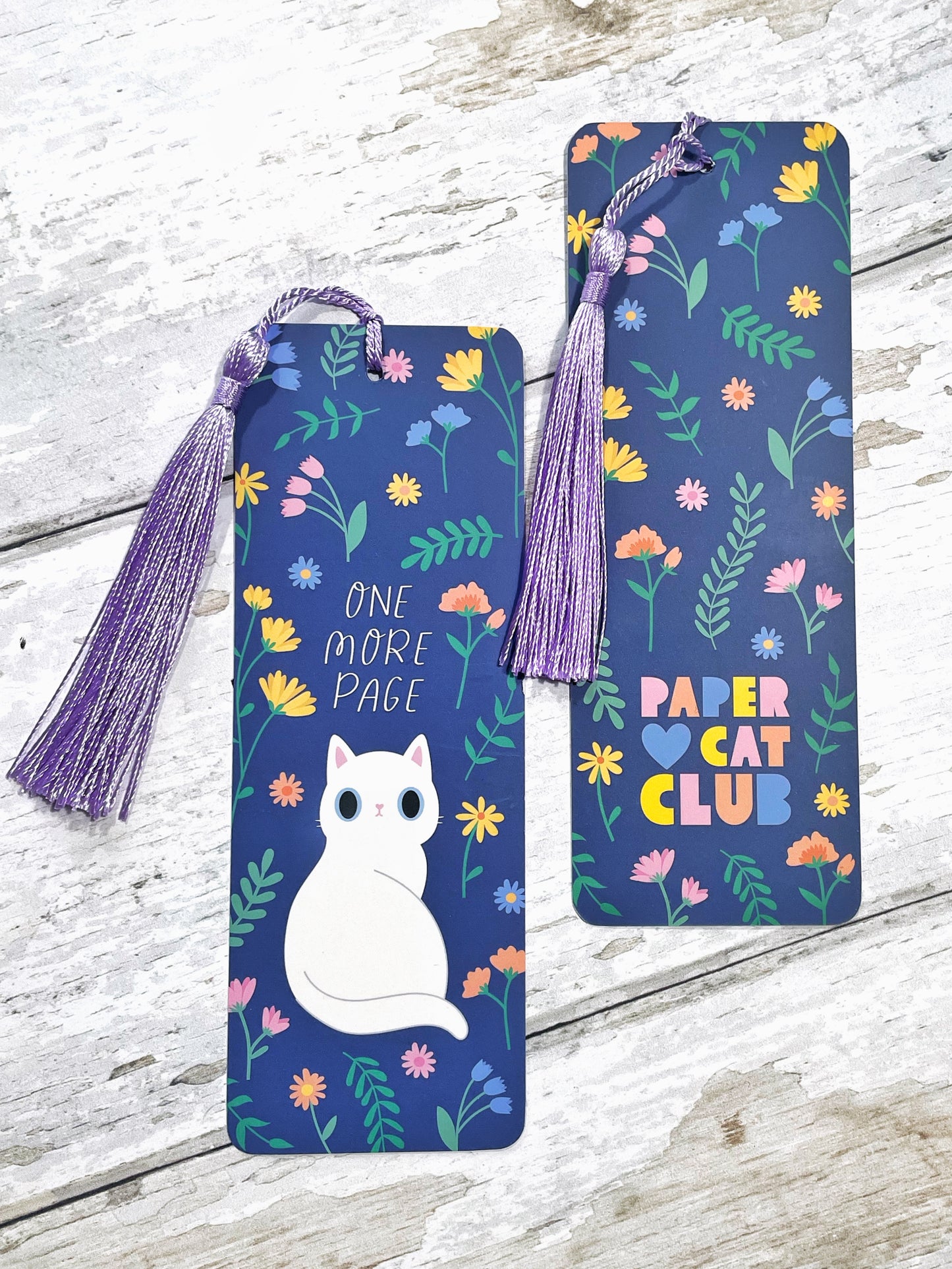 Wildflower Cat Bookmark - cat lover gift