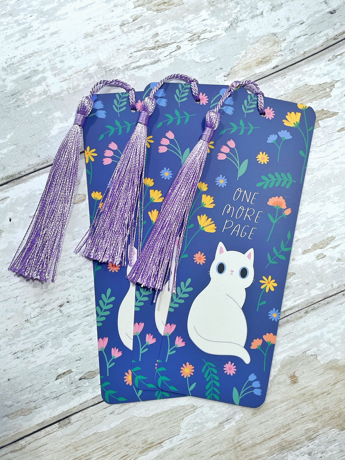Wildflower Cat Bookmark - cat lover gift