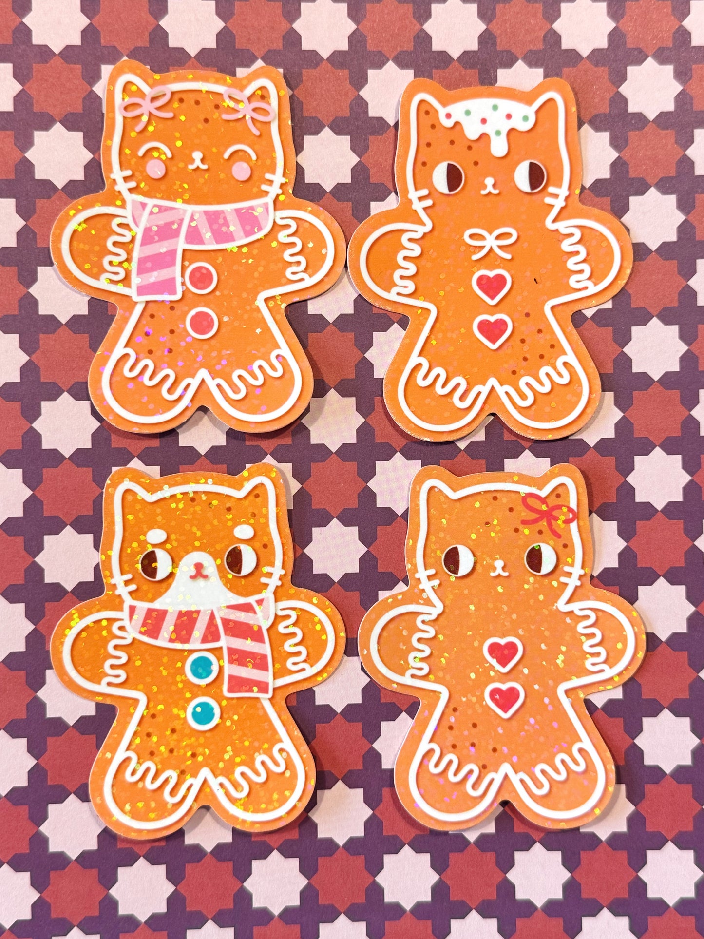 Cozy Cats Christmas Stickers – Sparkly Vinyl Cat Stickers for Planners & Journals (Copy)