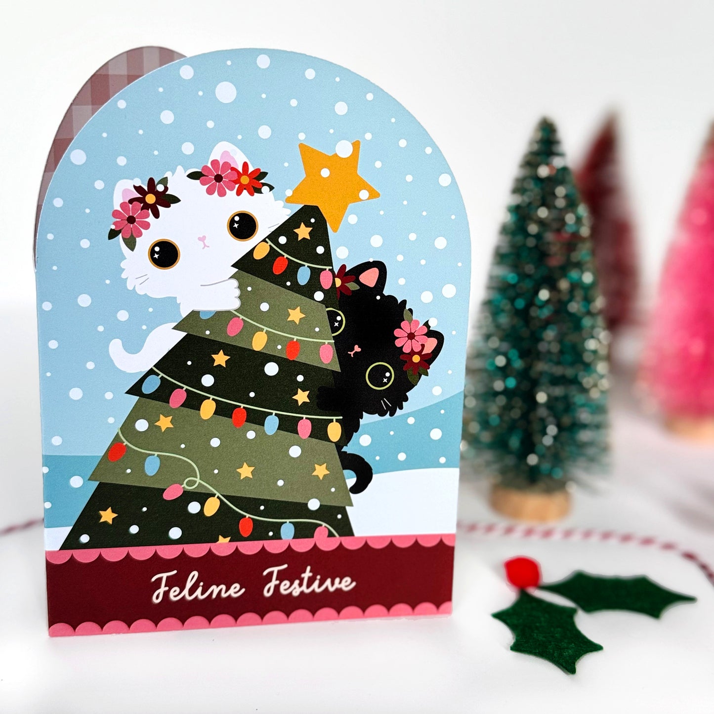 Cute Cat Christmas Cards - Snowglobe - 3 Different designs