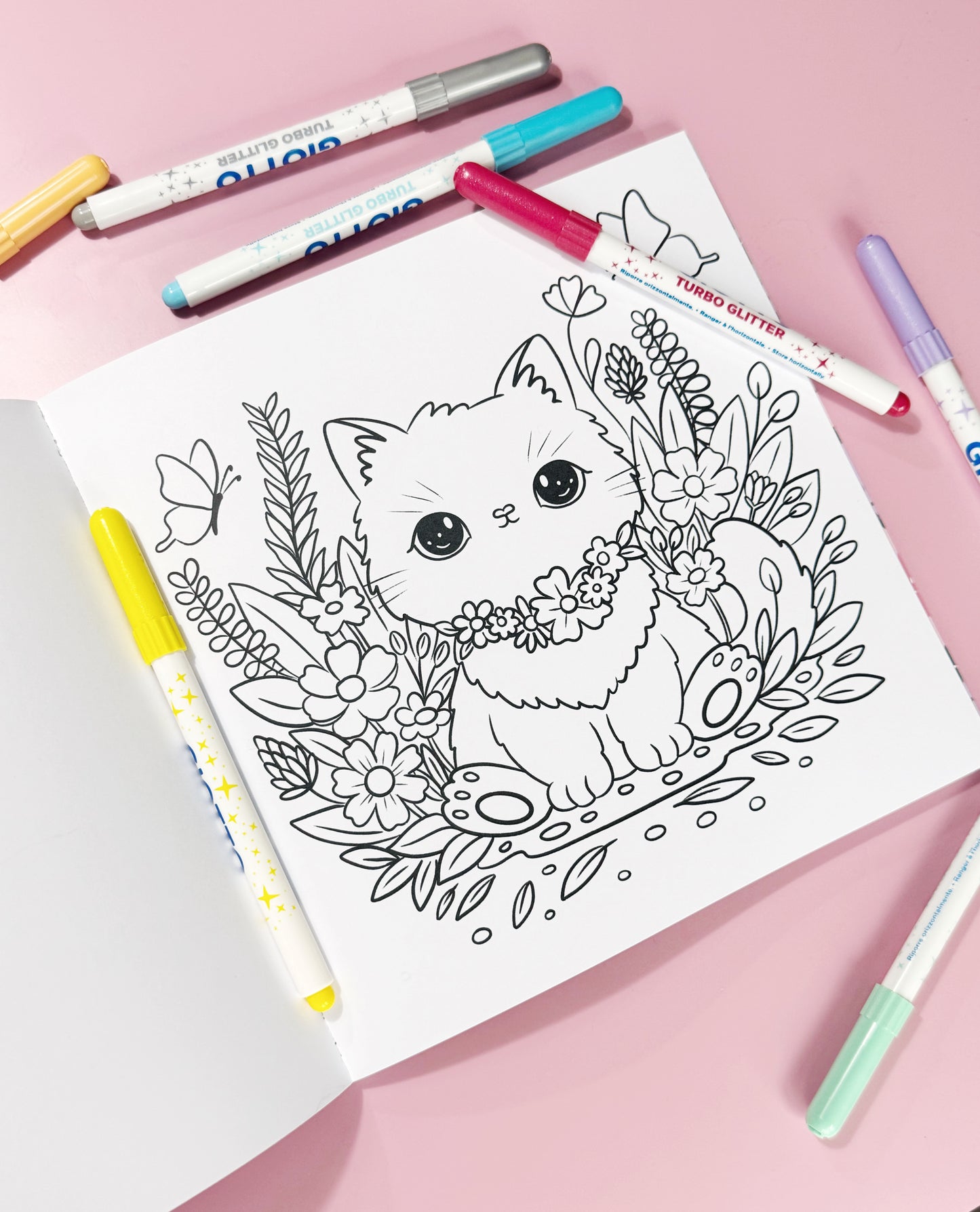 Pretty Kitty Colouring Book - Kawaii Cat Colouring Book