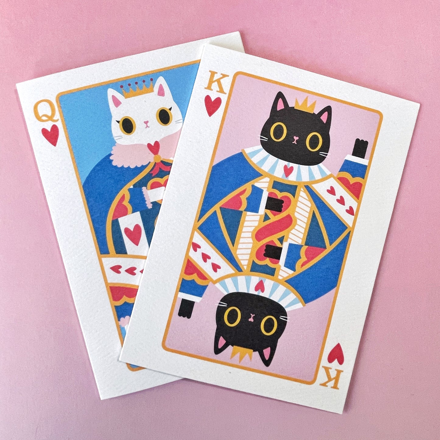King of Hearts Cat Card - Cute Valentine’s/Anniversary Card for Cat Lovers