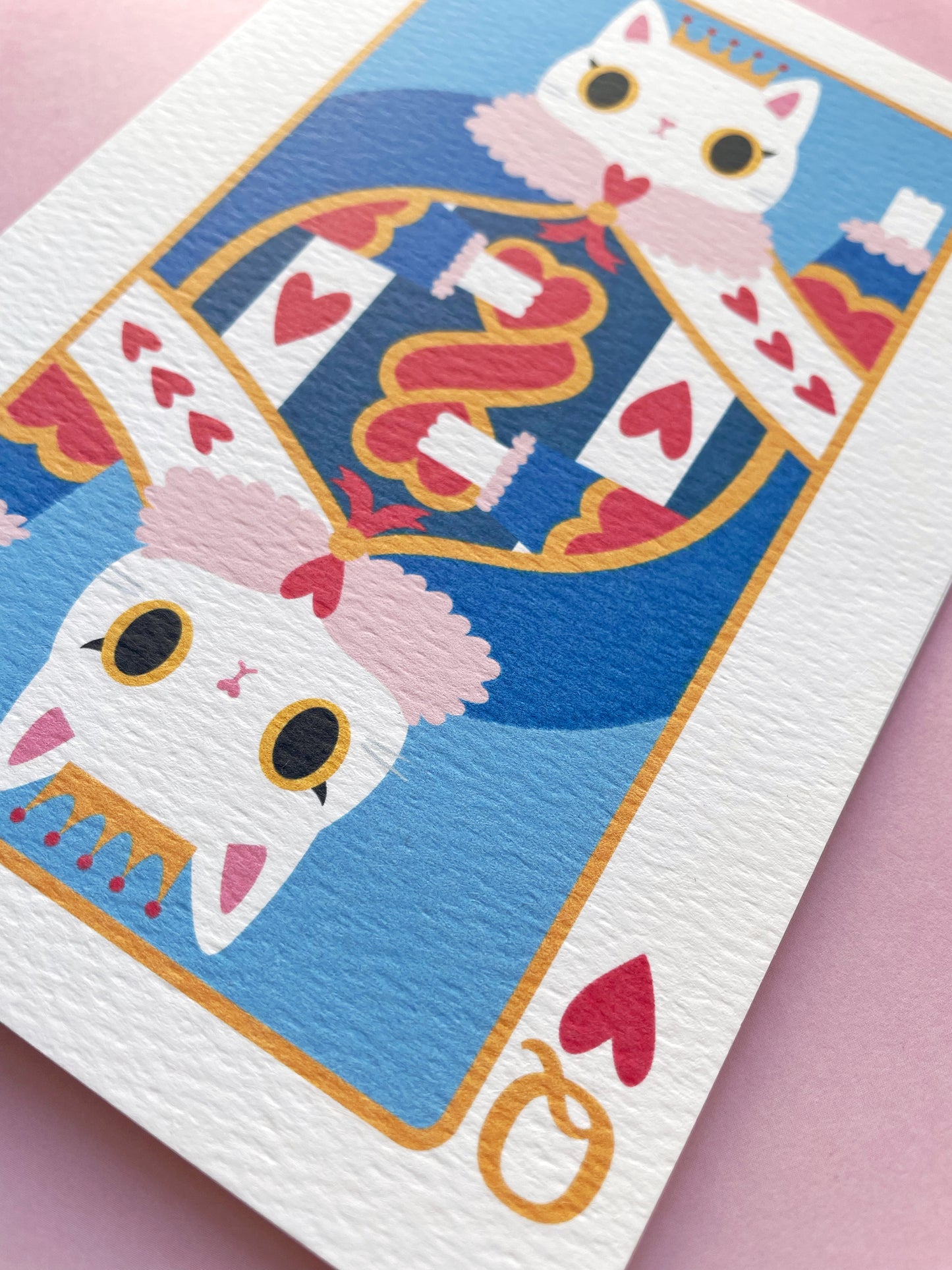 Queen of Hearts Cat Card - Cute Valentine’s/Anniversary Card for Cat Lovers
