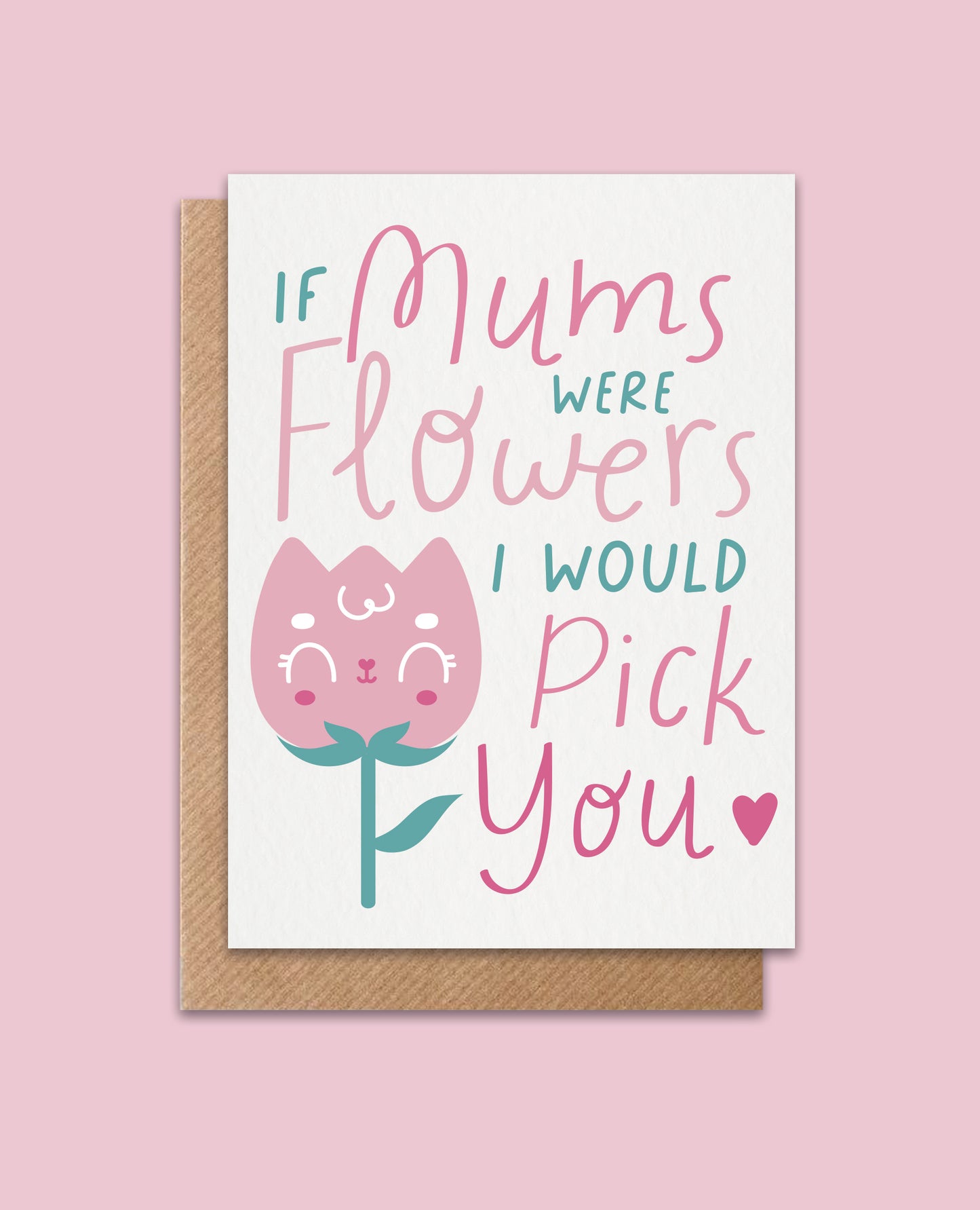 Happy Mothers Day Floral card - eco friendly recycled