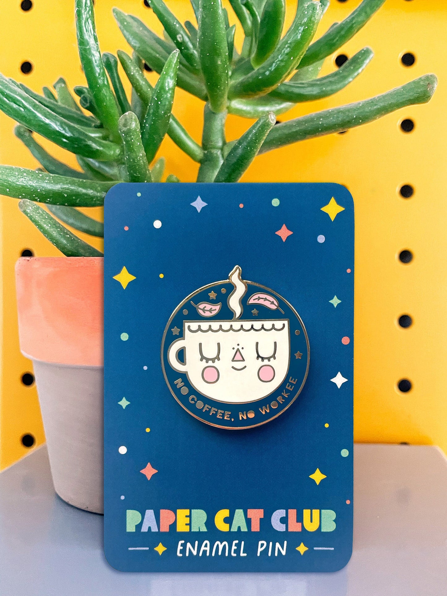No Coffee No Workee Luxury Enamel Pin Badge