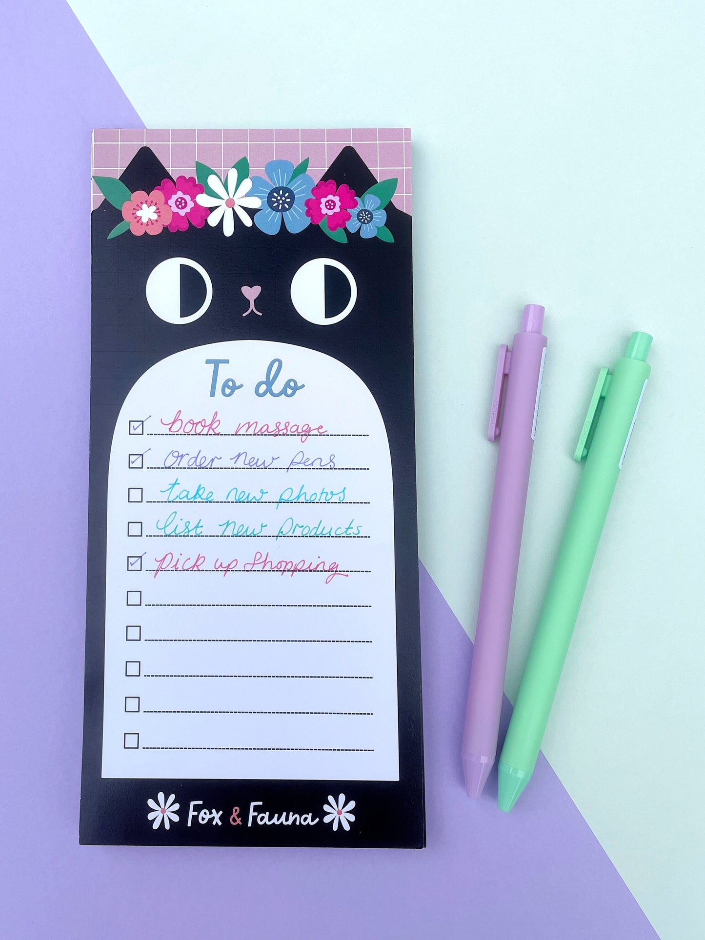 To do list cat notepad - super cute kawaii stationery