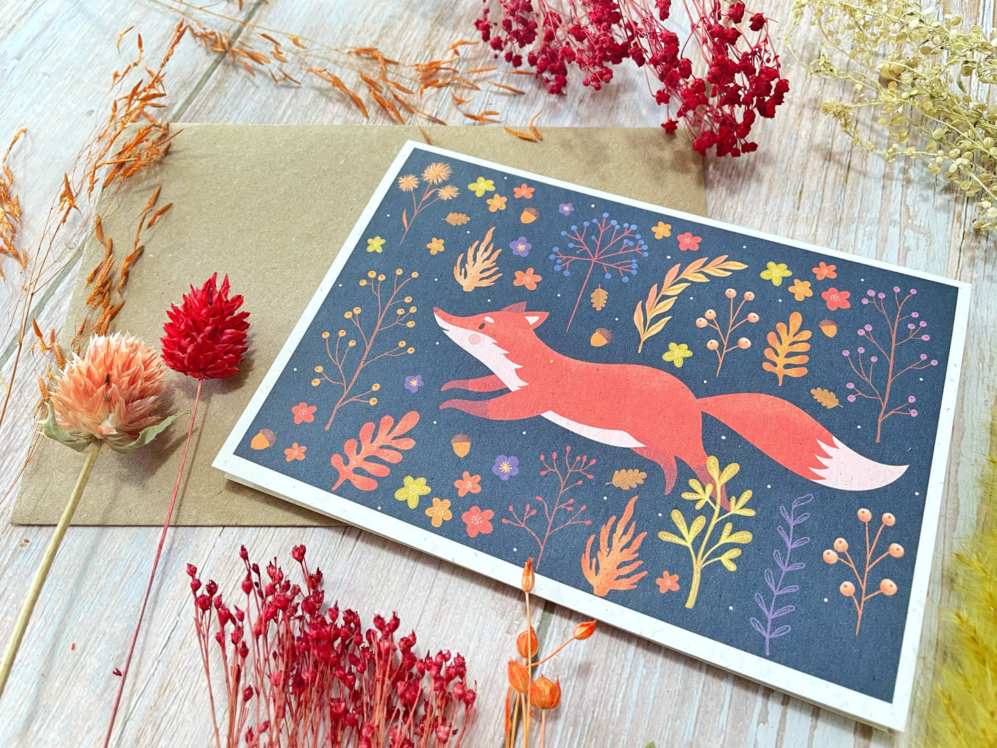 Whimsical Fox Card - Nature & Woodland Card for Any Occasion