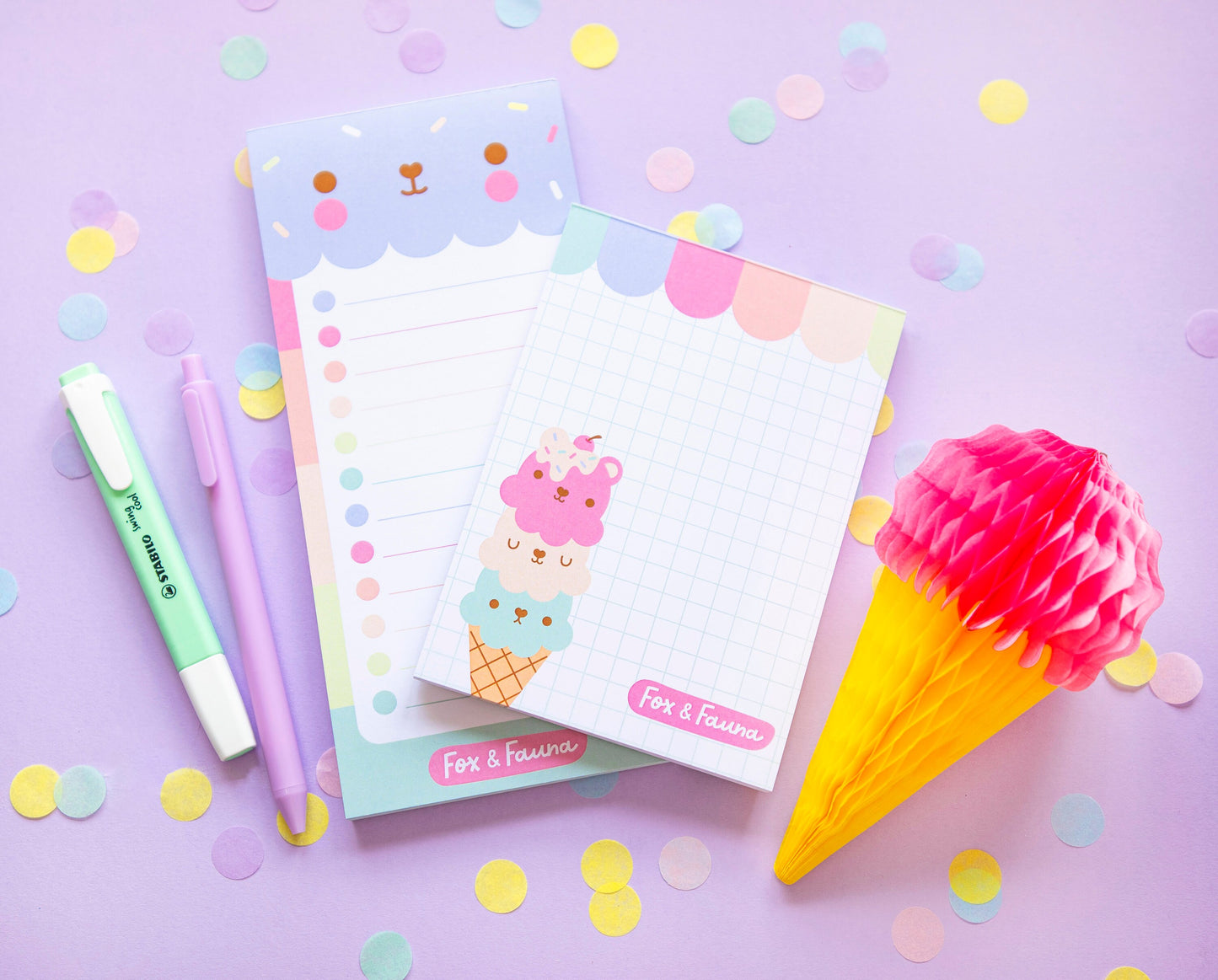 Kawaii pastel A6 notepad - part of the Ice Cream Dreams range - super cute stationery