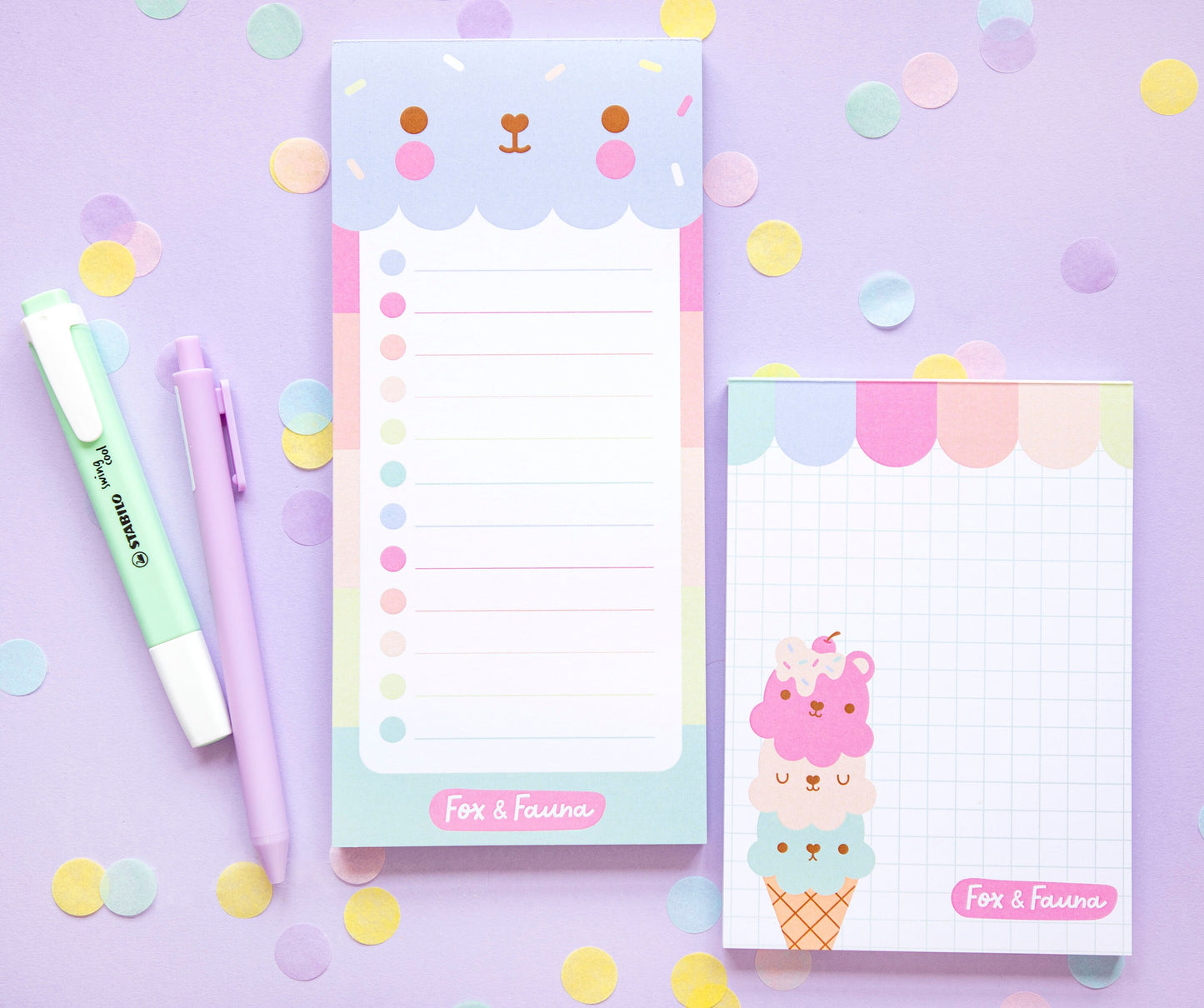 Kawaii pastel to do list notepad - part of the Ice Cream Dreams range - super cute stationery