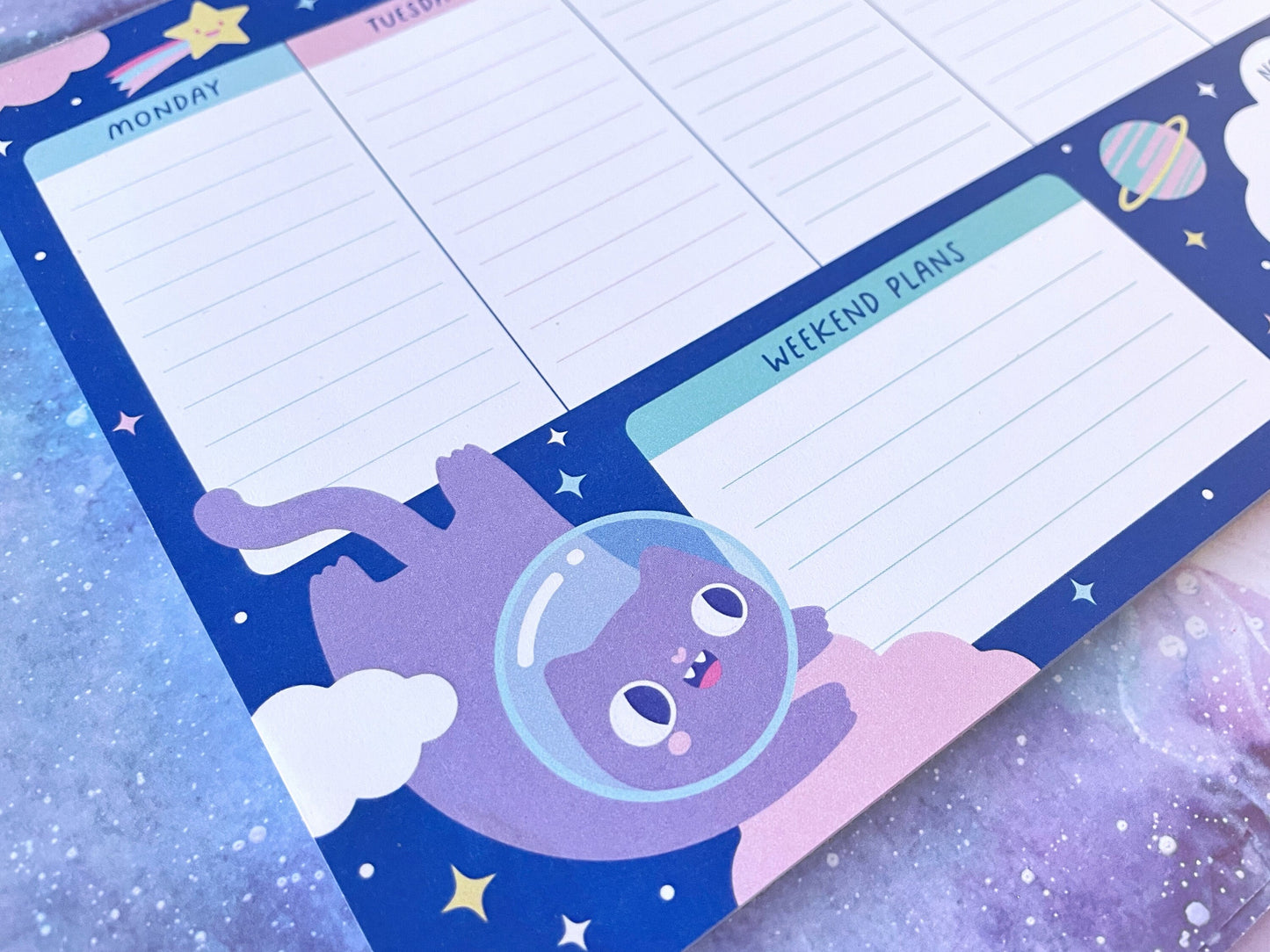 Cute Cat Weekly Planner – Kawaii A5 Organiser for Cat Lovers & Stationery Fans