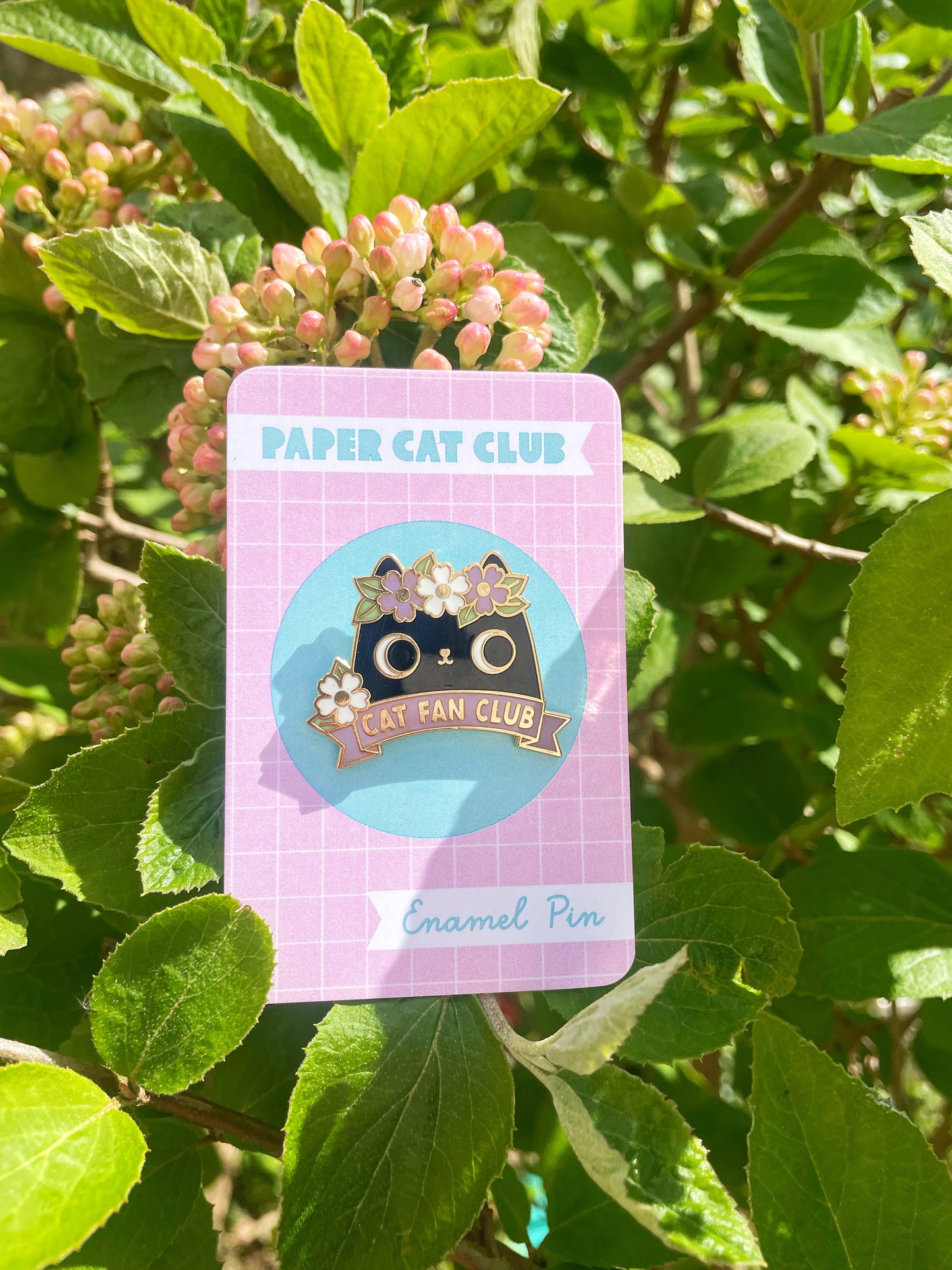 Black Cat Fan Club Enamel Pin Badge, hard enamel pin - super kawaii cute pin badge