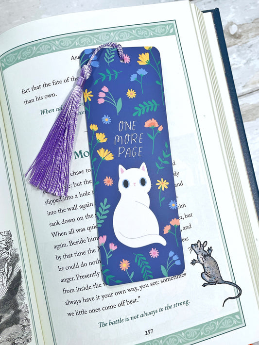 Wildflower Cat Bookmark - cat lover gift