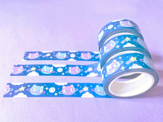 Space Cats Kawaii Washi Tape - Super cute stationery for cat lovers