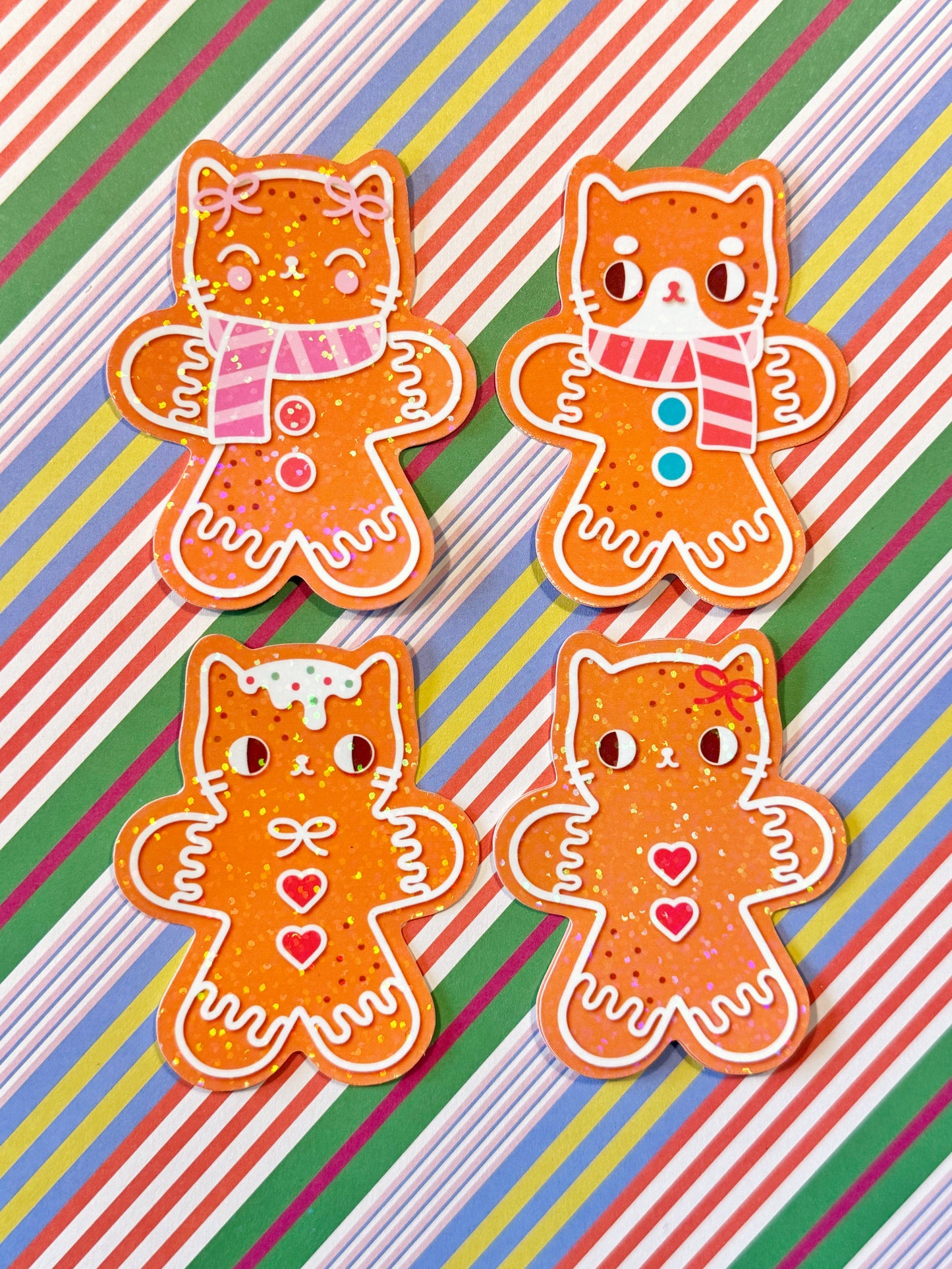 Cozy Cats Christmas Stickers – Sparkly Vinyl Cat Stickers for Planners & Journals (Copy)