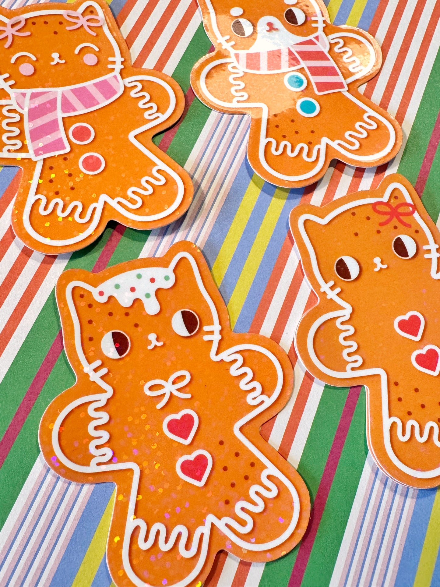 Cozy Cats Christmas Stickers – Sparkly Vinyl Cat Stickers for Planners & Journals (Copy)