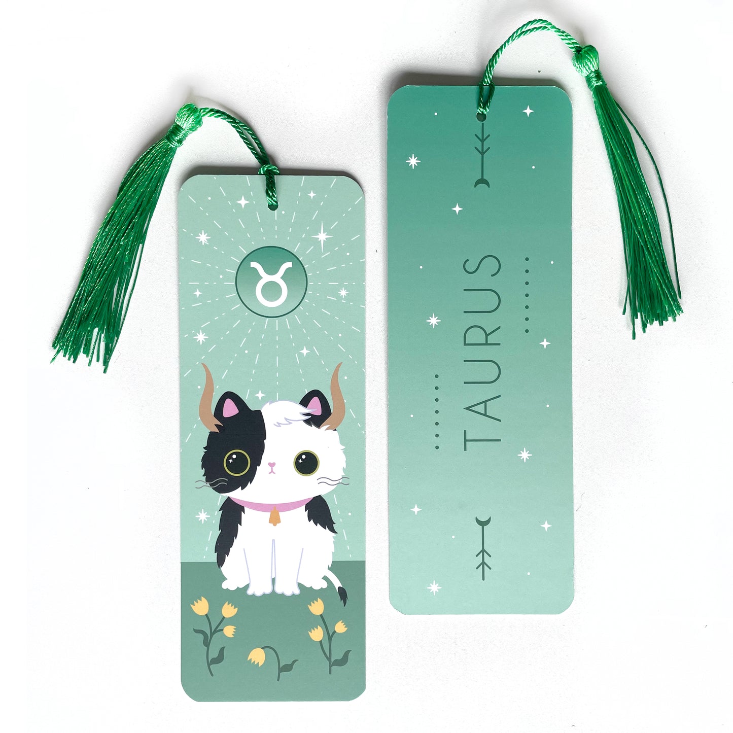 Zodiac Cat Taurus Star Sign Bookmark - cute astrology bookmark