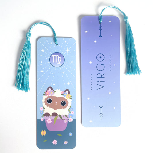 Zodiac Cat Virgo Star Sign Bookmark - cute astrology bookmark