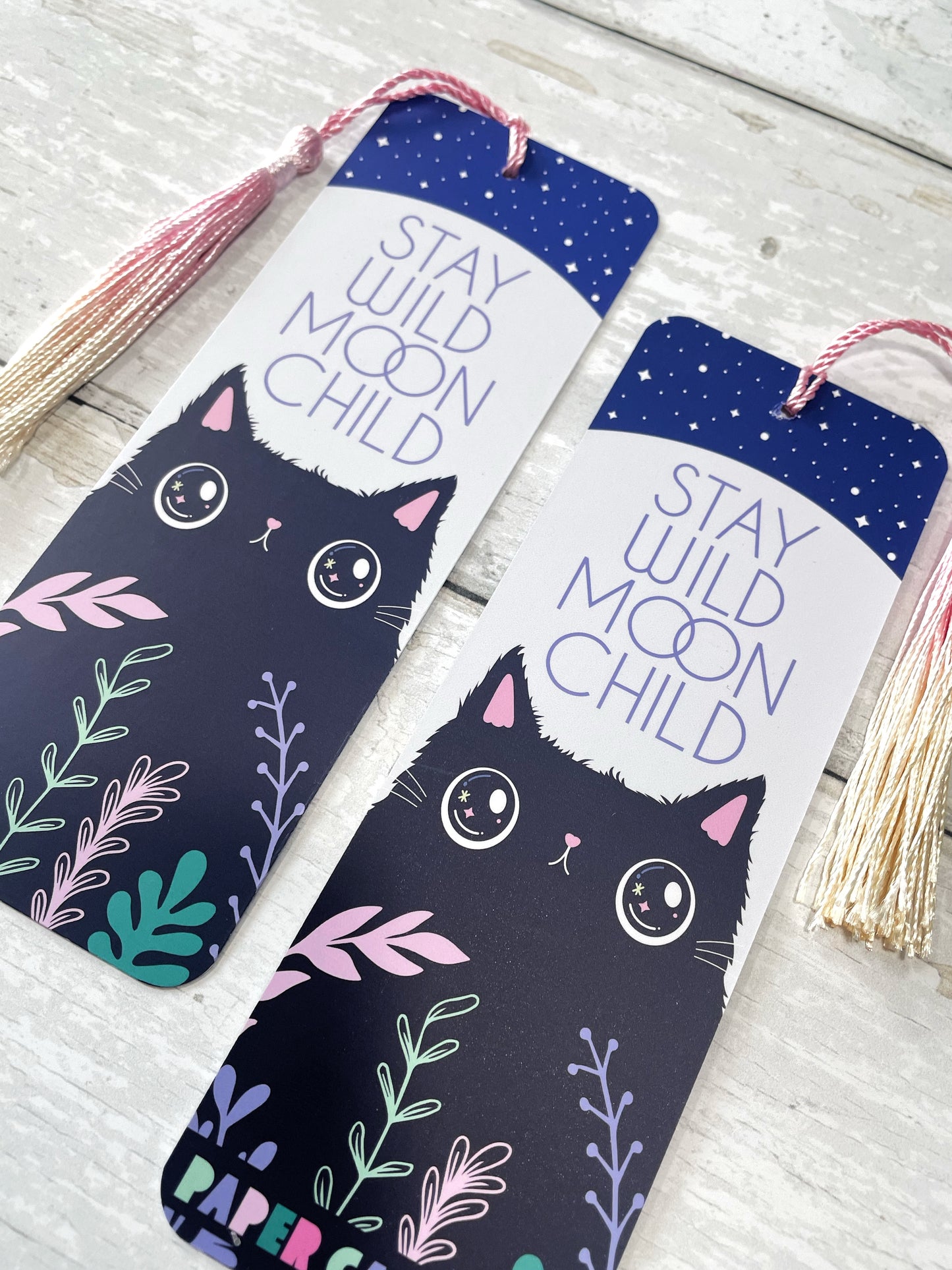Stay Wild Moon Child bookmark with ombré tassel