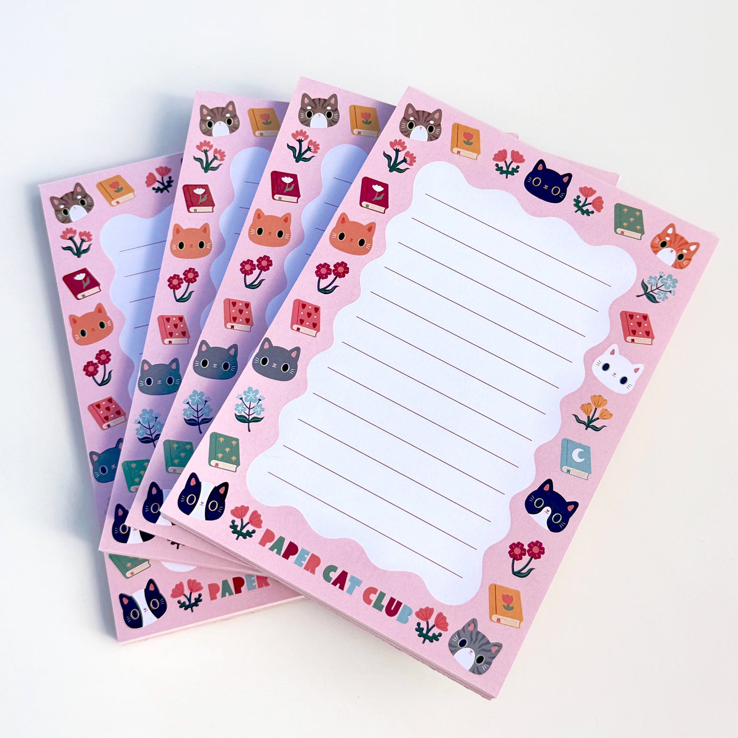 Kitty Journals  A6 Notepad - Cute Cat small A6 Notepad