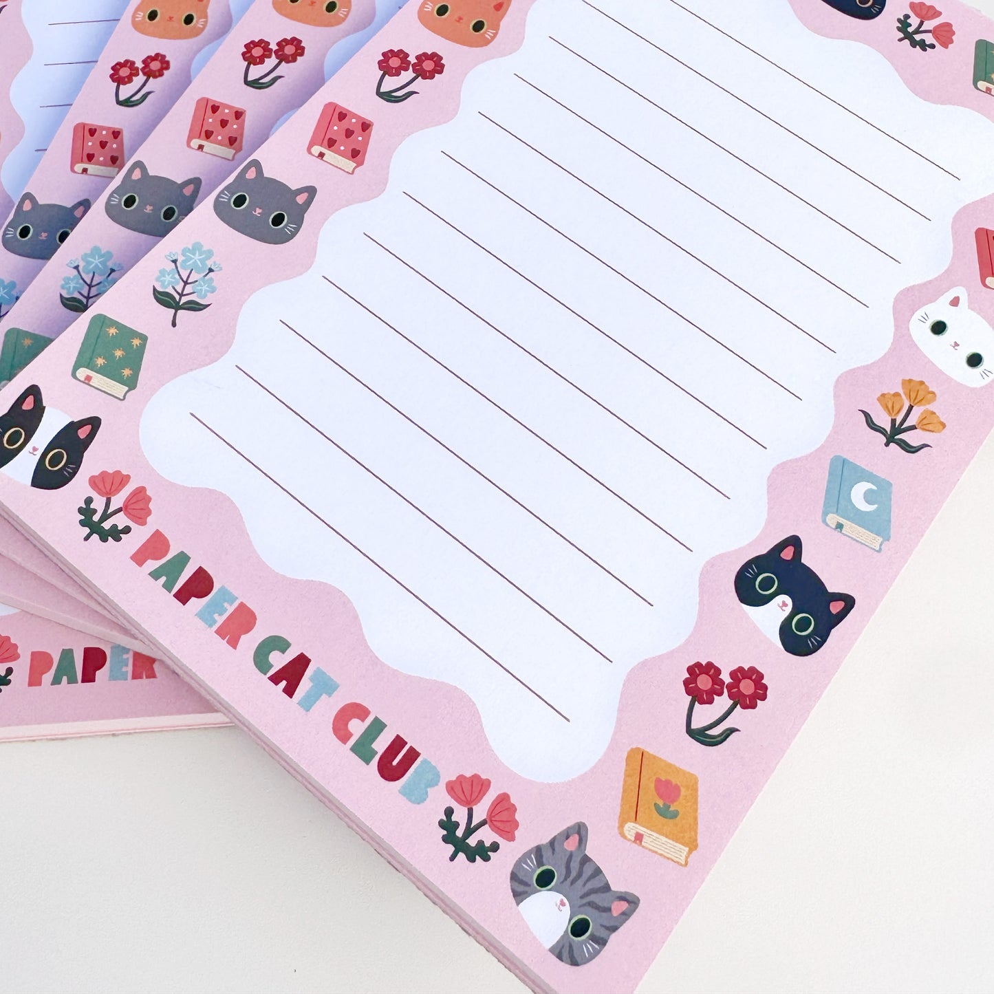Kitty Journals  A6 Notepad - Cute Cat small A6 Notepad