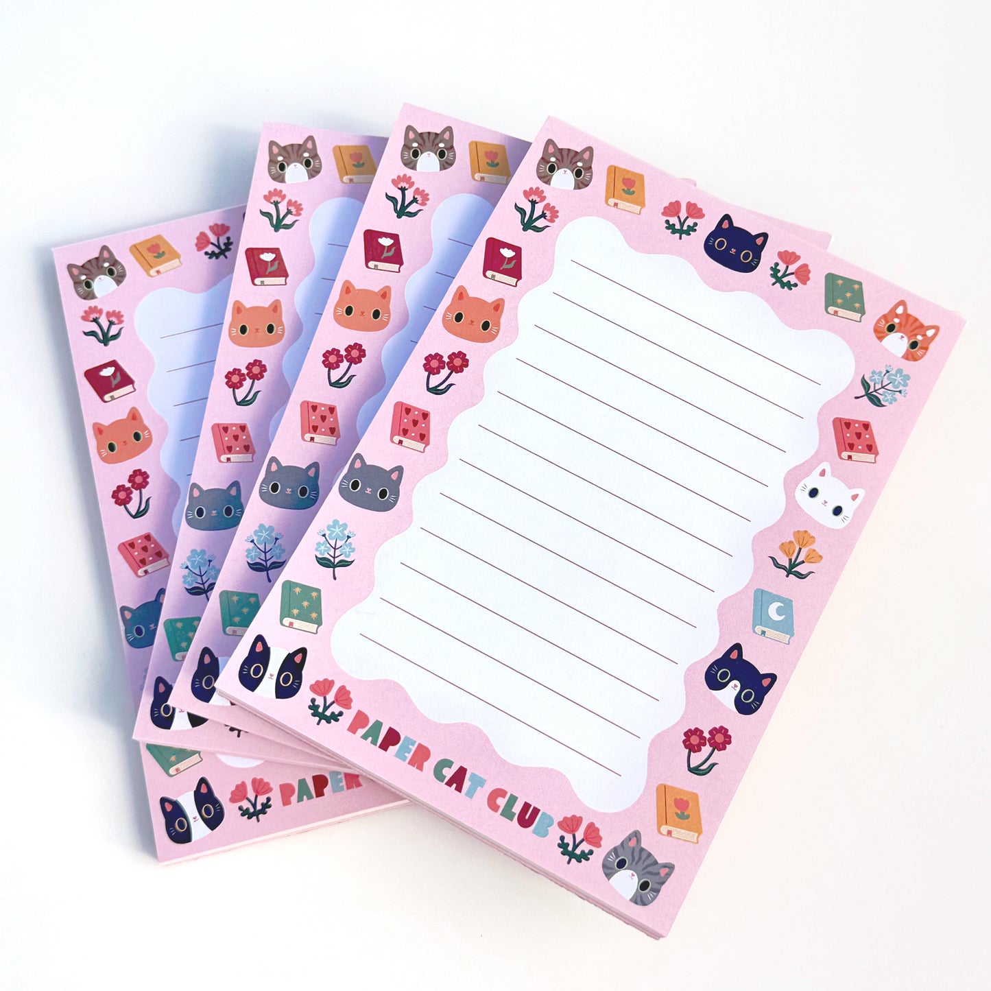 Kitty Journals  A6 Notepad - Cute Cat small A6 Notepad