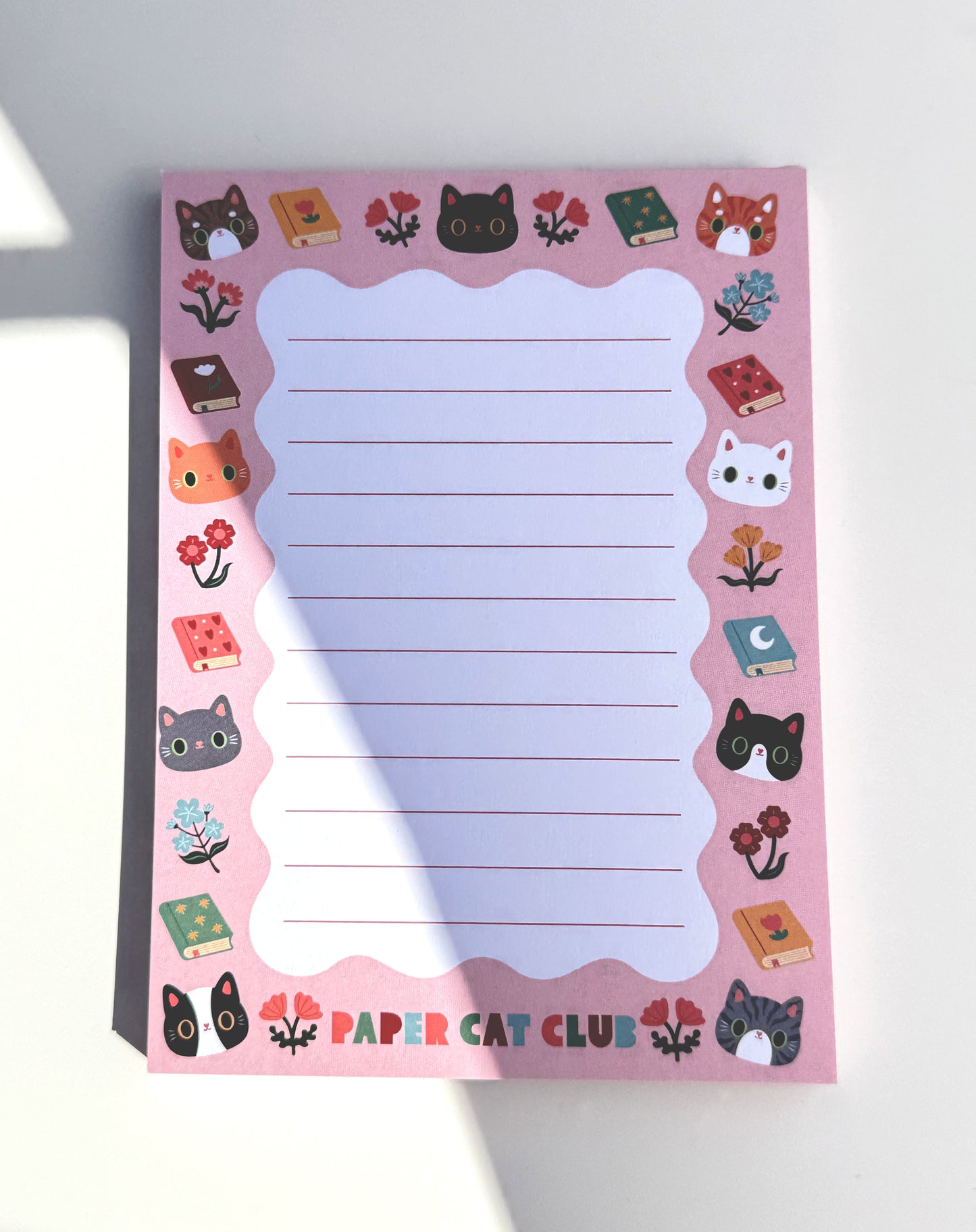 Kitty Journals  A6 Notepad - Cute Cat small A6 Notepad