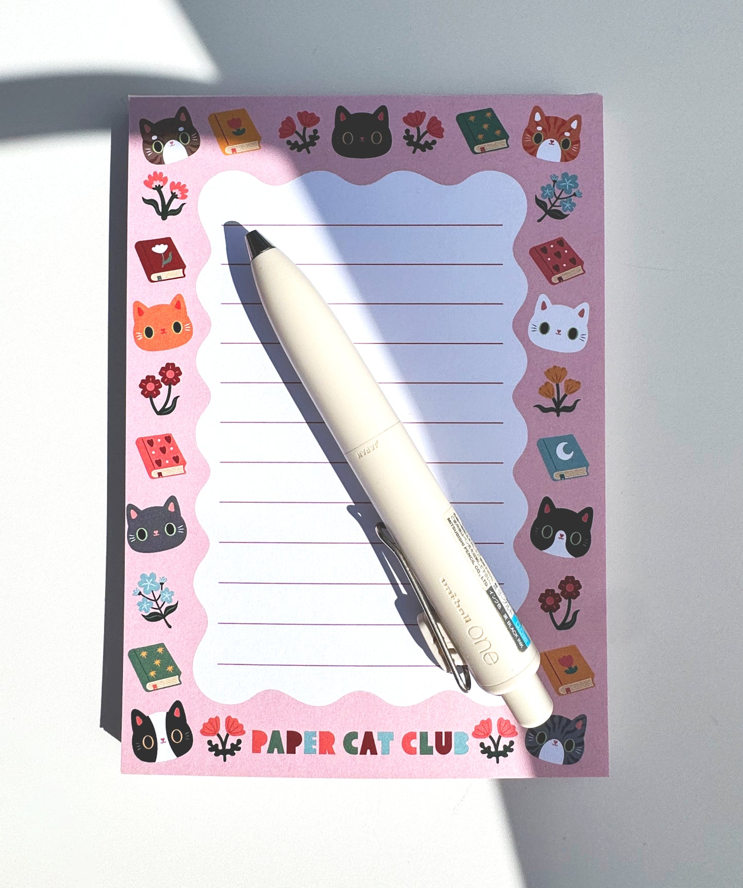 Kitty Journals  A6 Notepad - Cute Cat small A6 Notepad