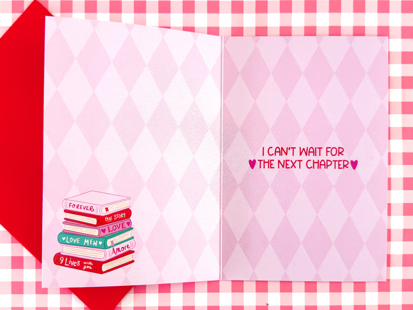 I love our story - sweet romance cat card for anniversary or valentine