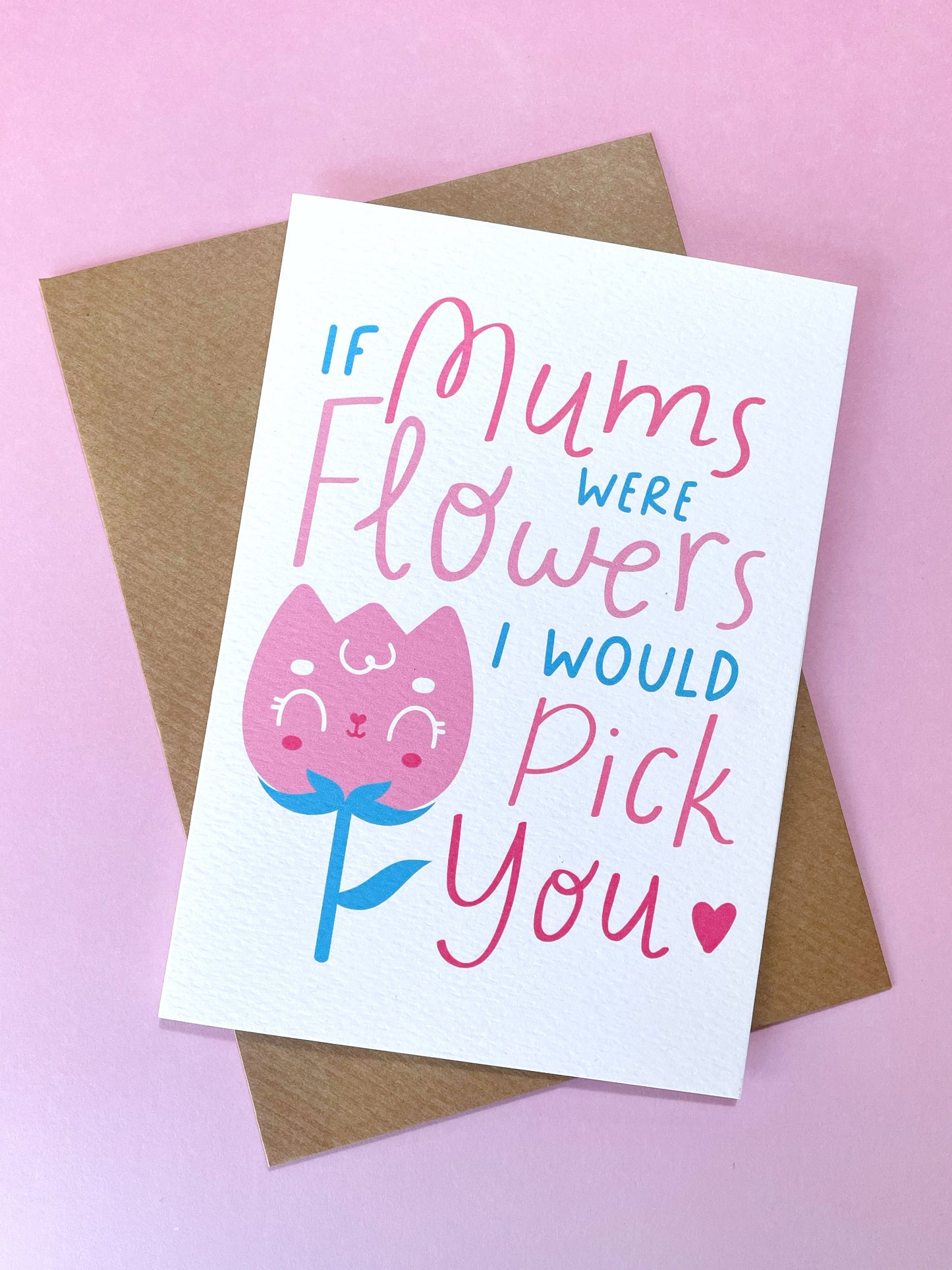 Happy Mothers Day Floral card - eco friendly recycled