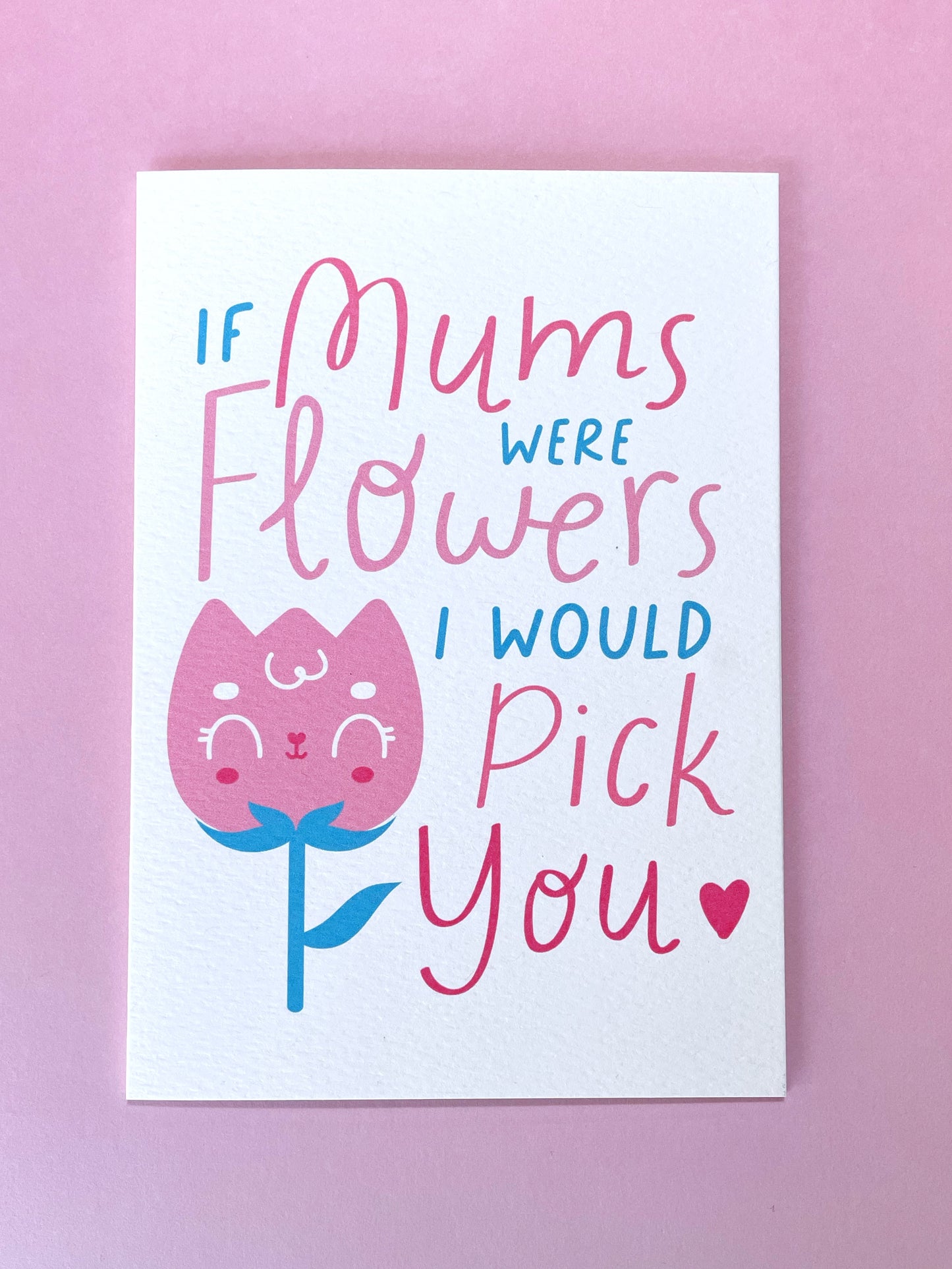 Happy Mothers Day Floral card - eco friendly recycled
