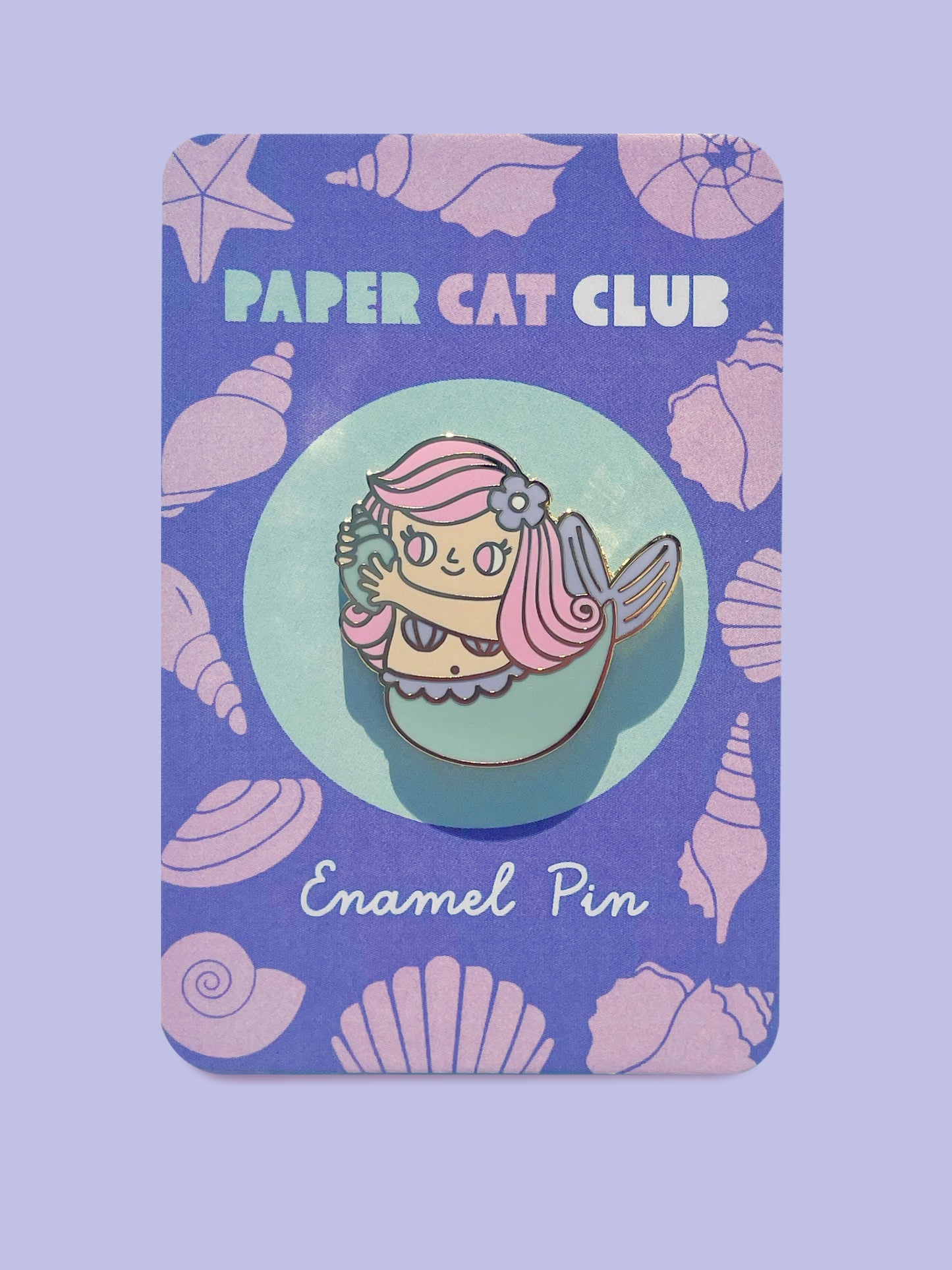 Cute mermaid enamel pin kawaii pin in hard enamel