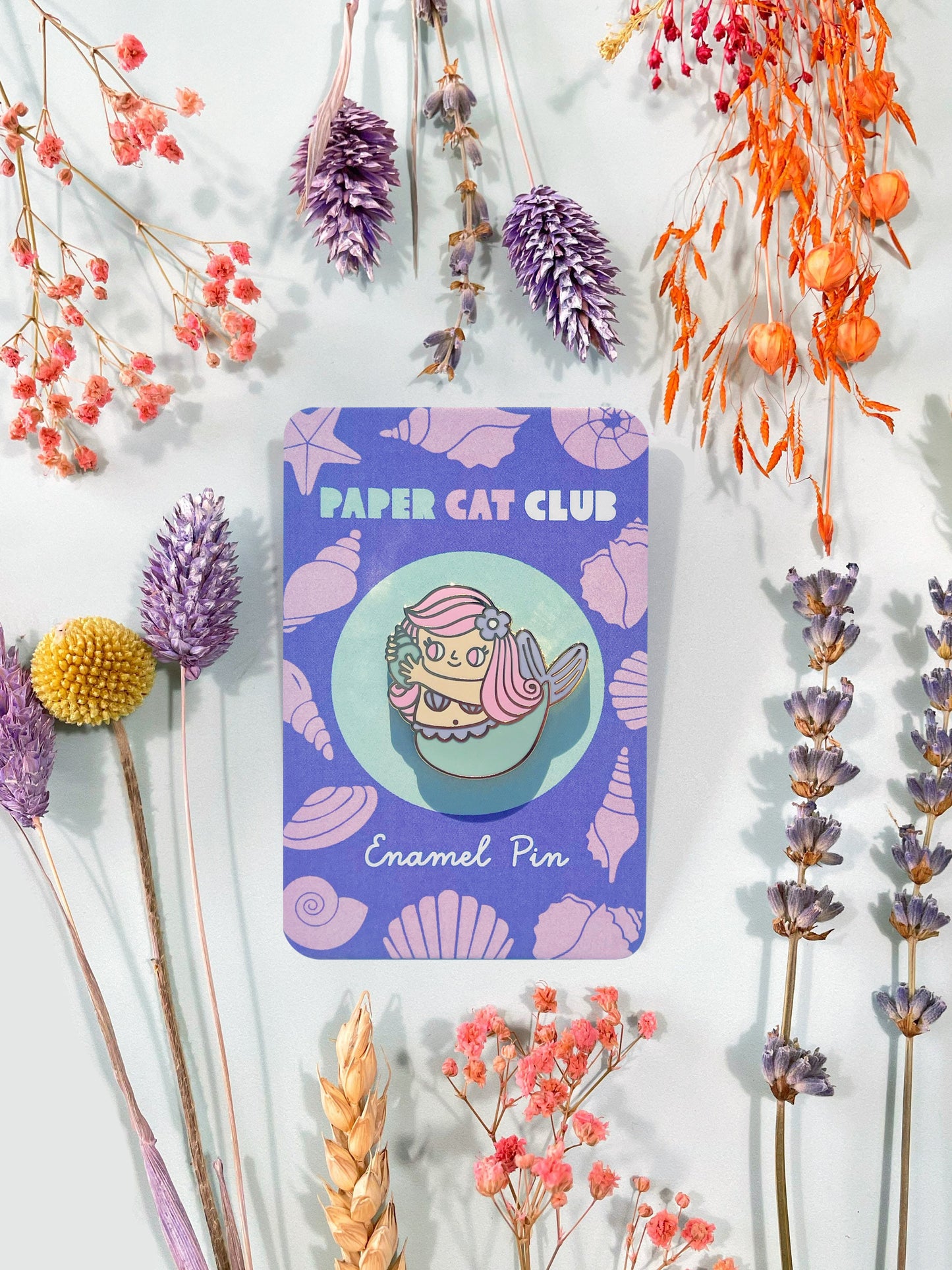 Cute mermaid enamel pin kawaii pin in hard enamel