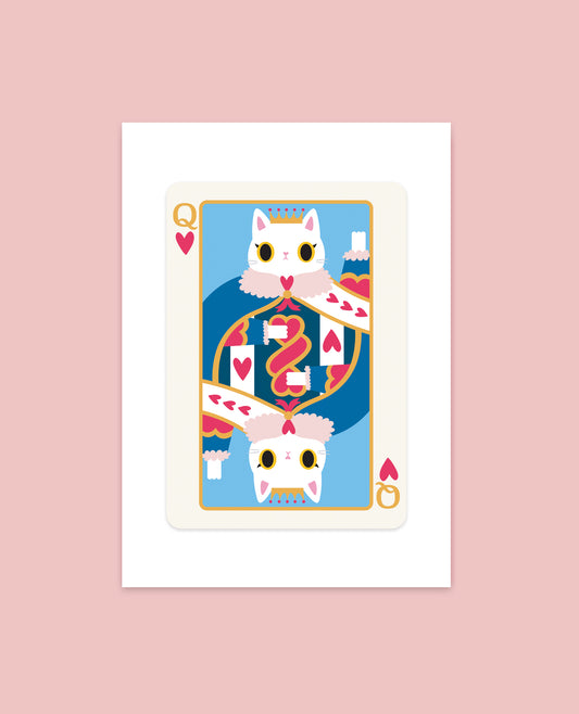Queen of Hearts cute print A5 and A4 size