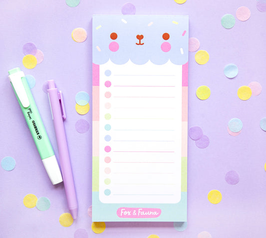 Kawaii pastel to do list notepad - part of the Ice Cream Dreams range - super cute stationery